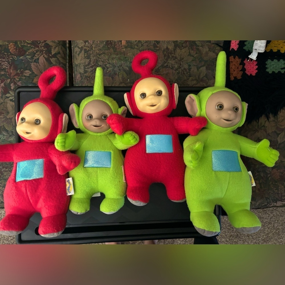 Vintage Teletubbies Talking Plush Lot Po & Dipsy 1998 Playskool - Picture 3 of 4